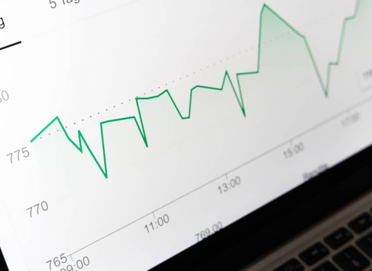 A screen showing a return on investment chart