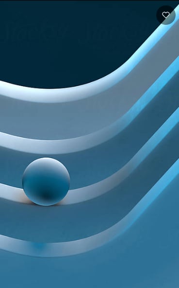 abstract image of ball rolling on wavy lines