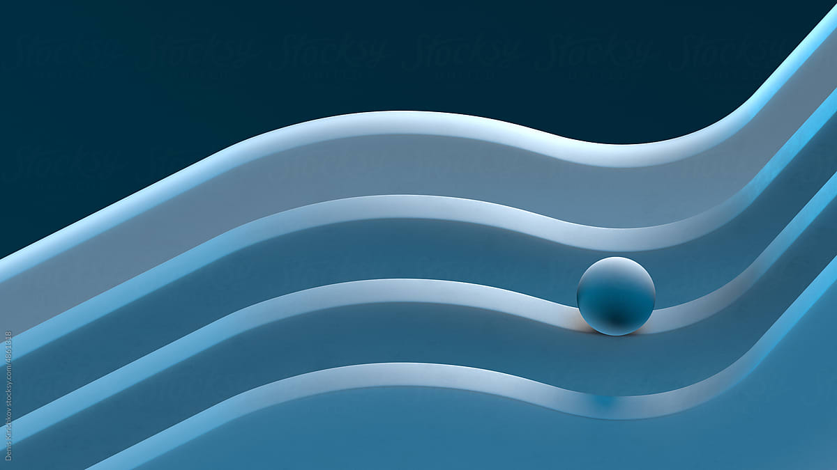 A blue ball on multiple blue curves