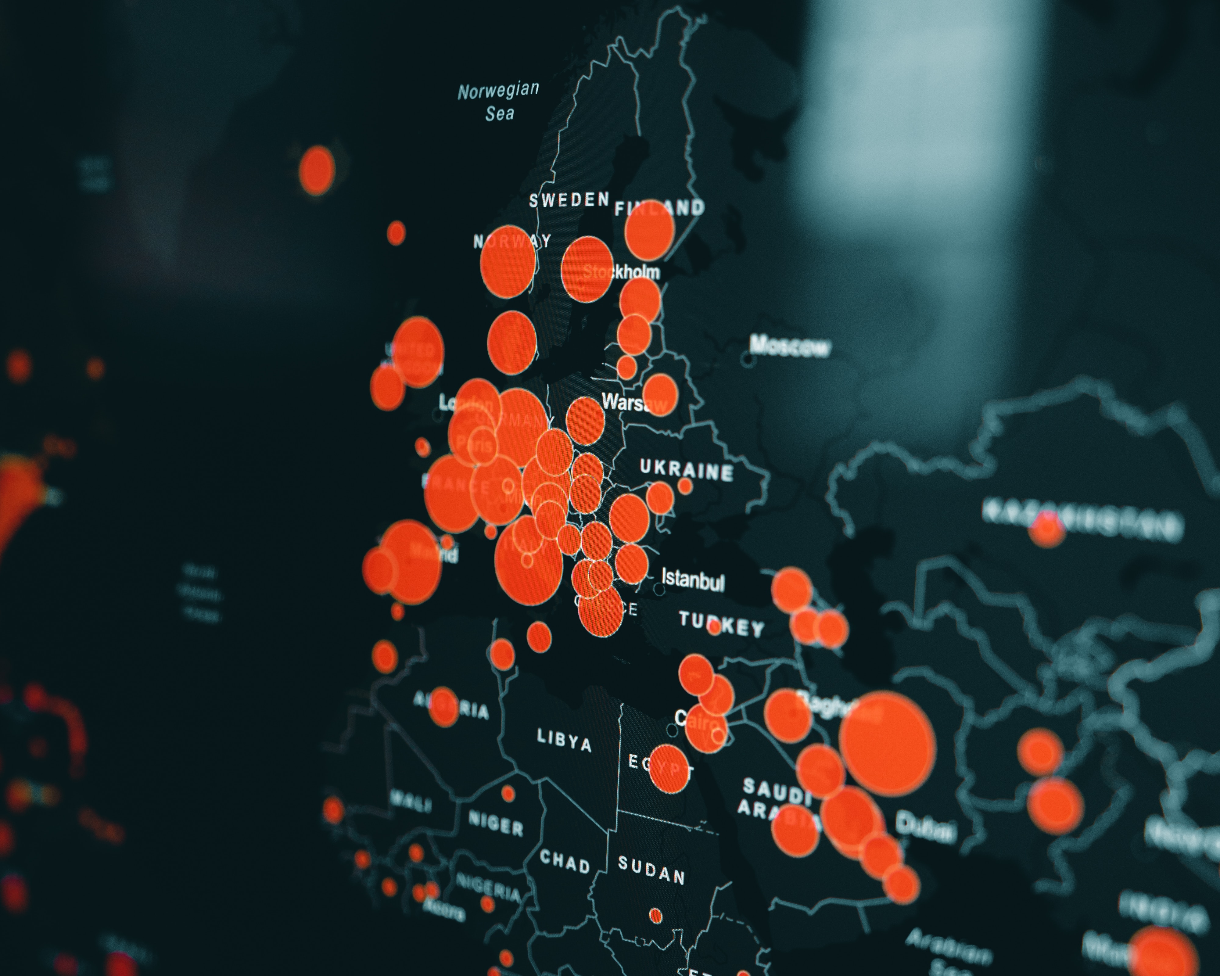 A data visualization on a map.