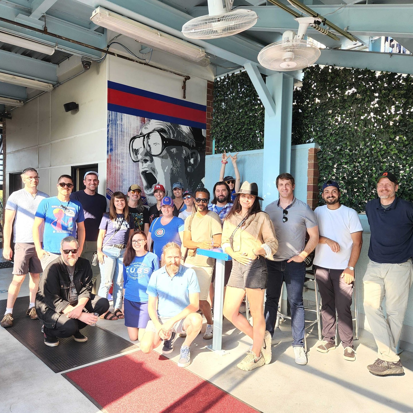 P/E staff at a Chicago Cubs game